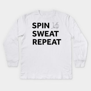 Spin Sweat Repeat Kids Long Sleeve T-Shirt